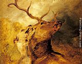 Sir Edwin Henry Landseer Wall Art - Stag and Hound